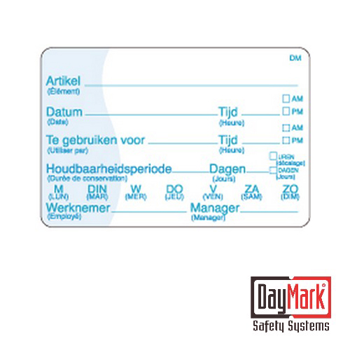 DayMark Safety Systems oplosbare sticker met schrijfvlak 114867